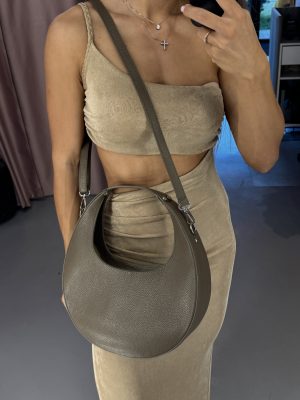 Genuine leather handbag Moon